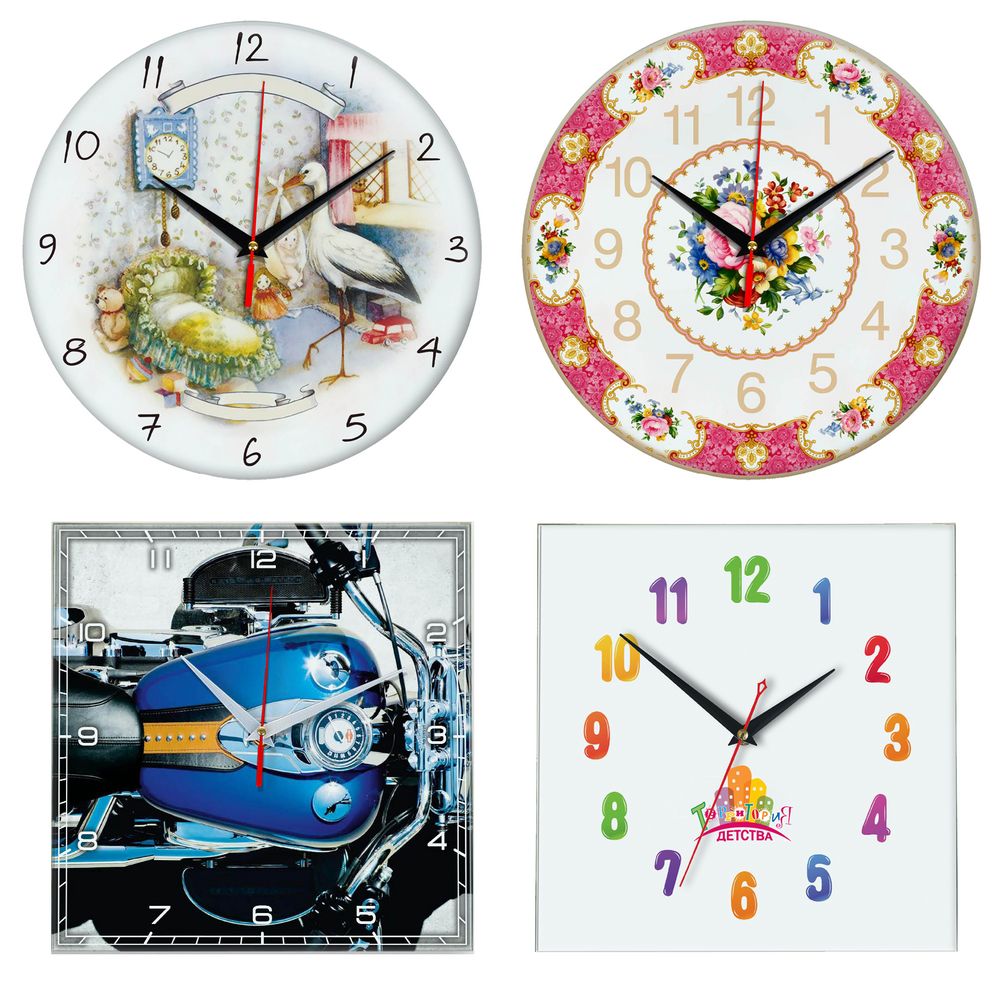 картинка Часы стеклянные на заказ Time Wheel от магазина