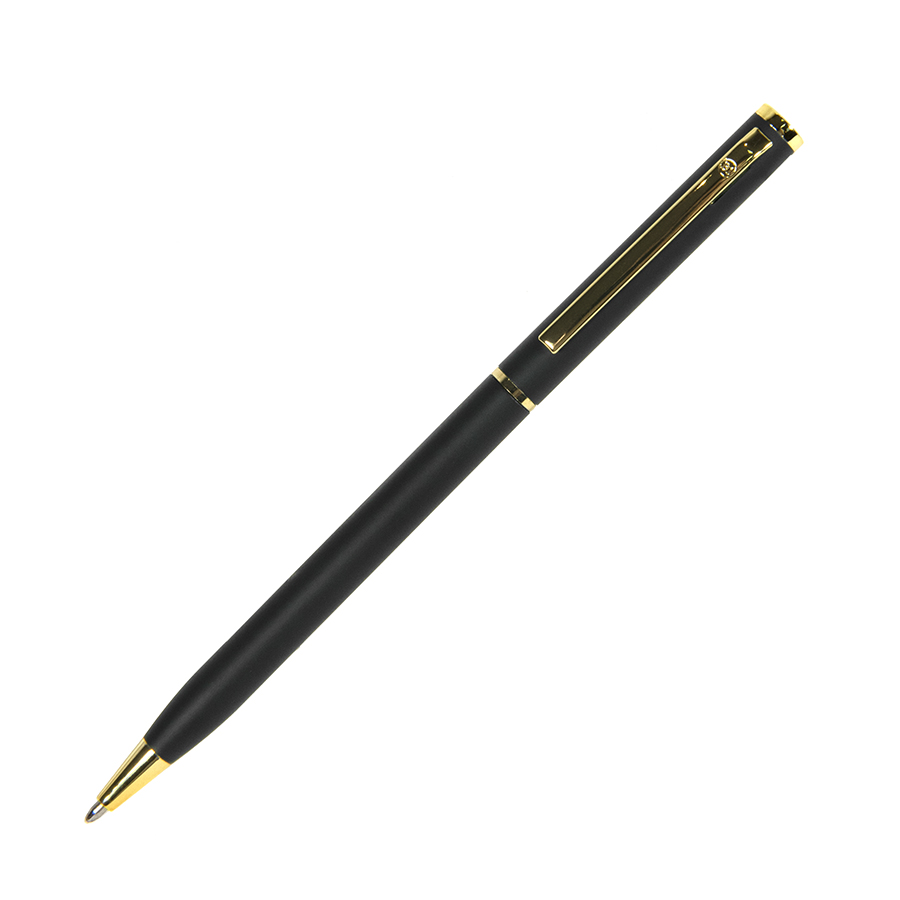 картинка SLIM, ручка шариковая, чёрный/золотистый, металл от магазина