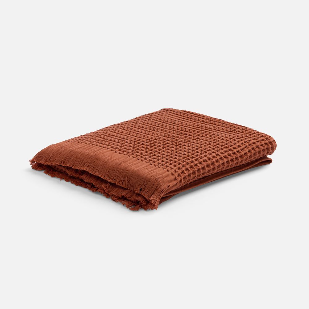 картинка Плед вафельный Elenglect, оранжевый от магазина