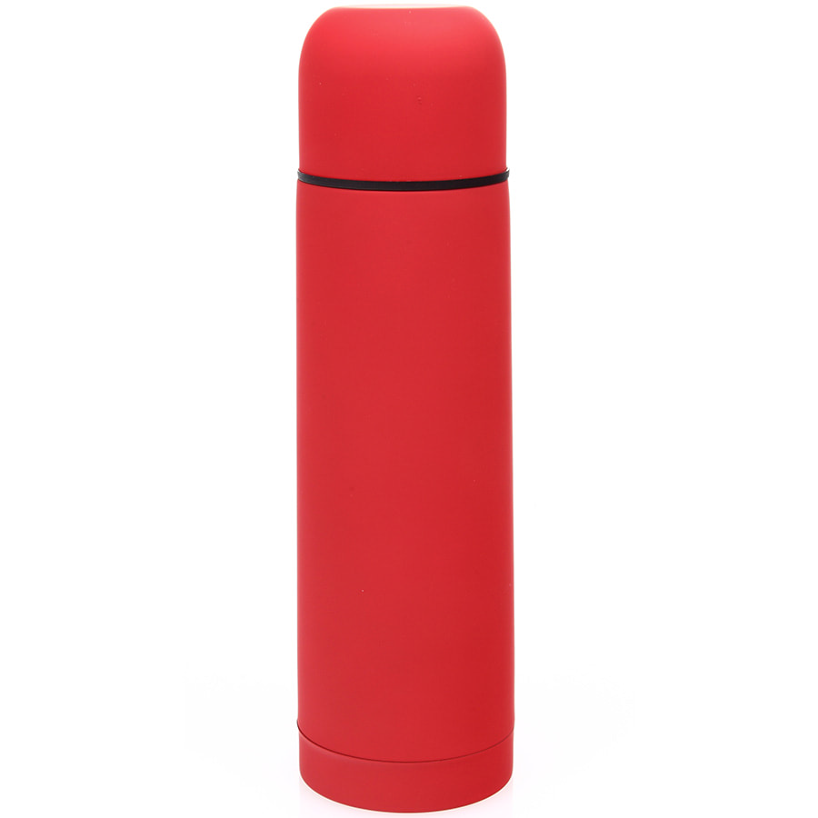 картинка Термос вакуумный "Flask",сталь с покрытием софт тач, красный, 500 мл. от магазина