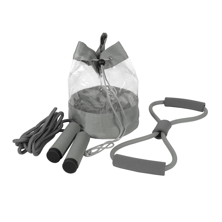 картинка Набор SPORT UP, эспандер, скакалка, сумка, серый, полиуретан от магазина
