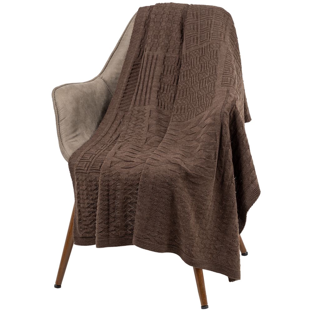 картинка Плед Snippet, коричневый меланж от магазина