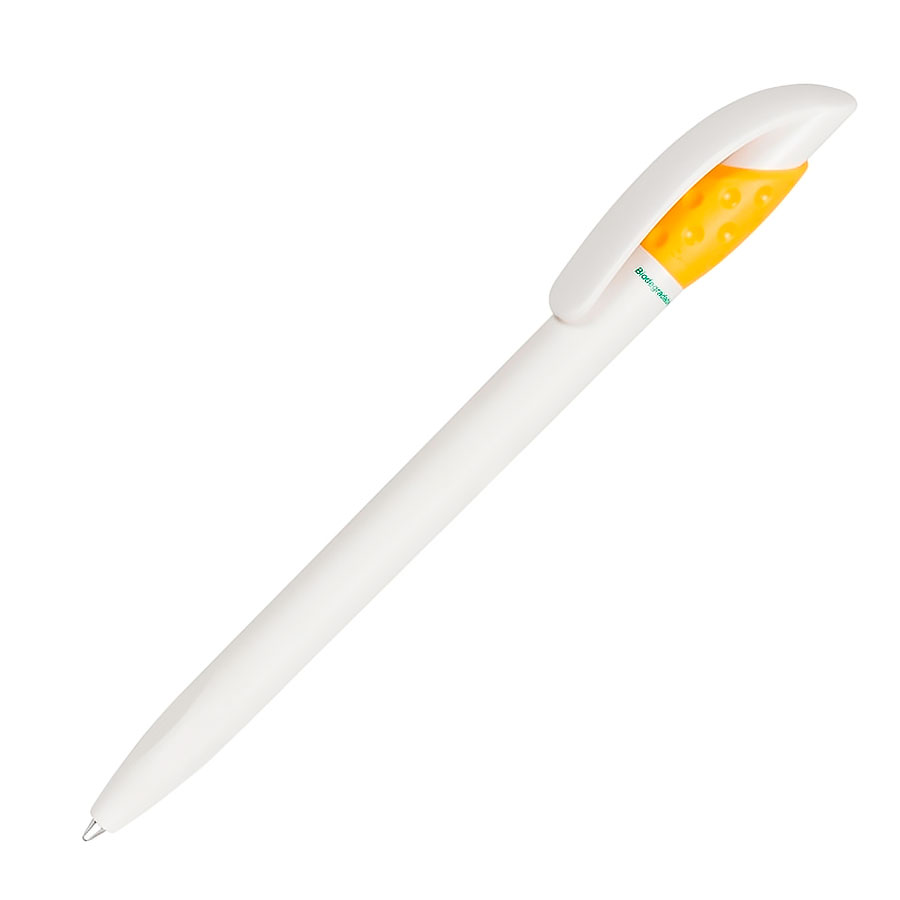 картинка Ручка шариковая GOLF GREEN, белый/желтый классик, пластик от магазина