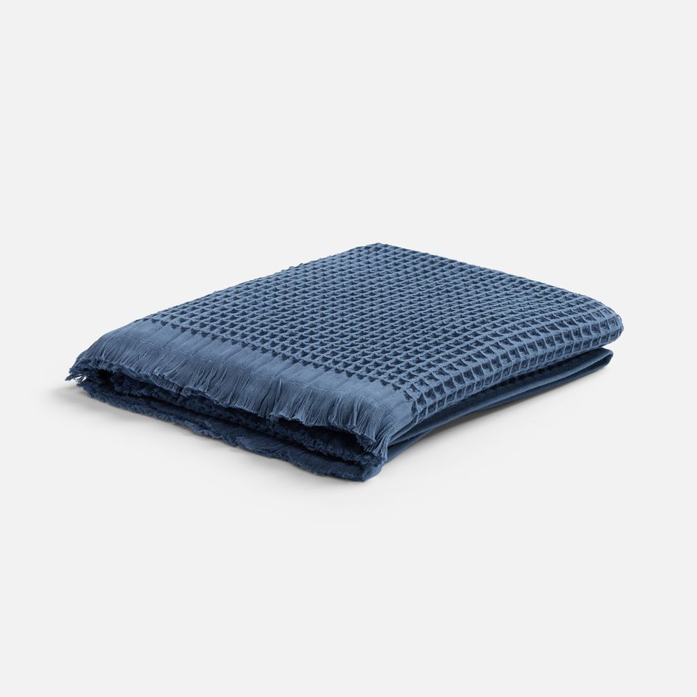 картинка Плед вафельный Elenglect, темно-синий от магазина