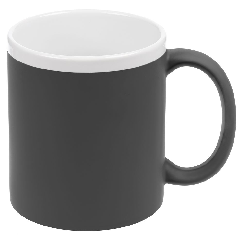 картинка Кружка StopSpot с покрытием софт-тач, серая от магазина