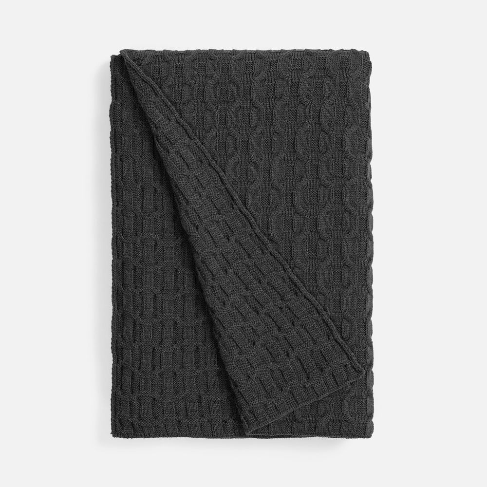 картинка Плед Braidera, темно-серый меланж (асфальт) от магазина