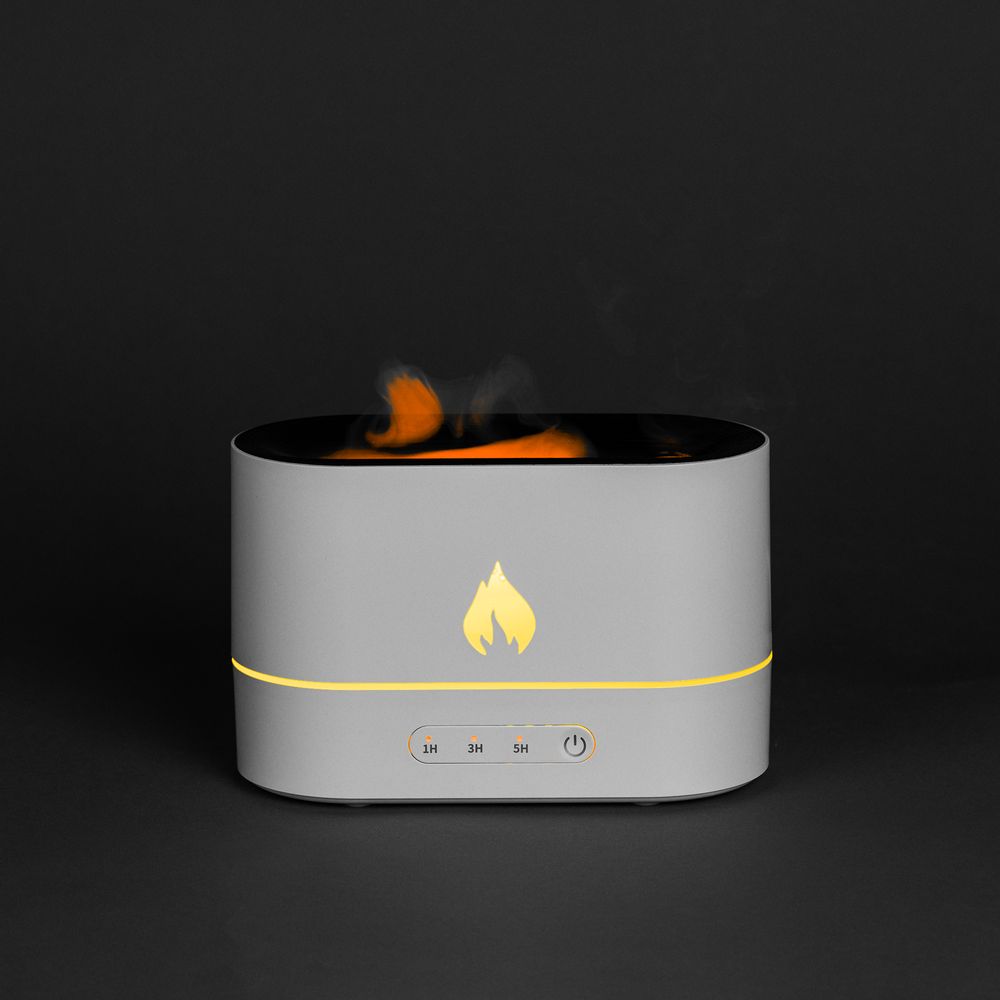 картинка Увлажнитель-ароматизатор с имитацией пламени Fuego, белый от магазина