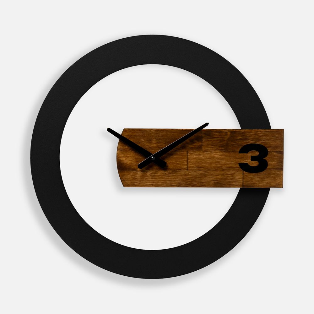 картинка Часы TimeLord, черные с коричневым от магазина