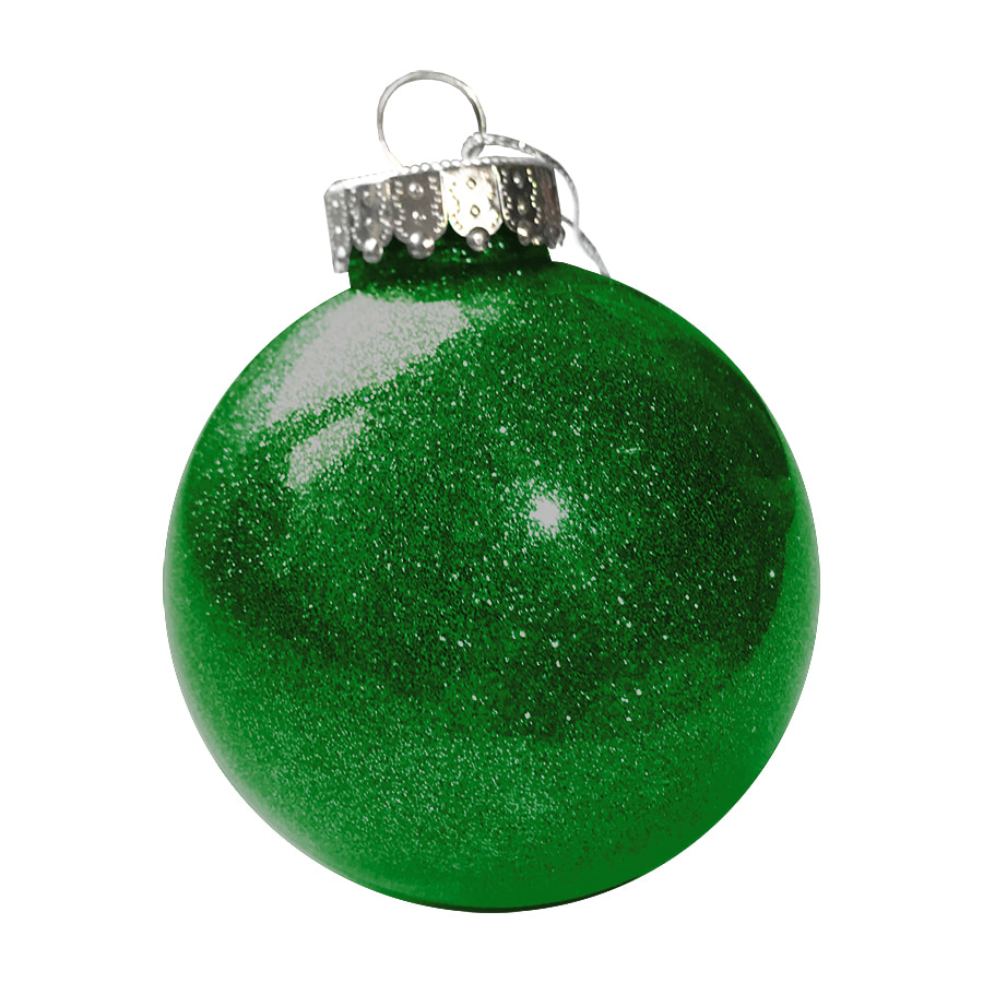 картинка Шар новогодний FLICKER, диаметр 8 см., пластик, зеленый от магазина