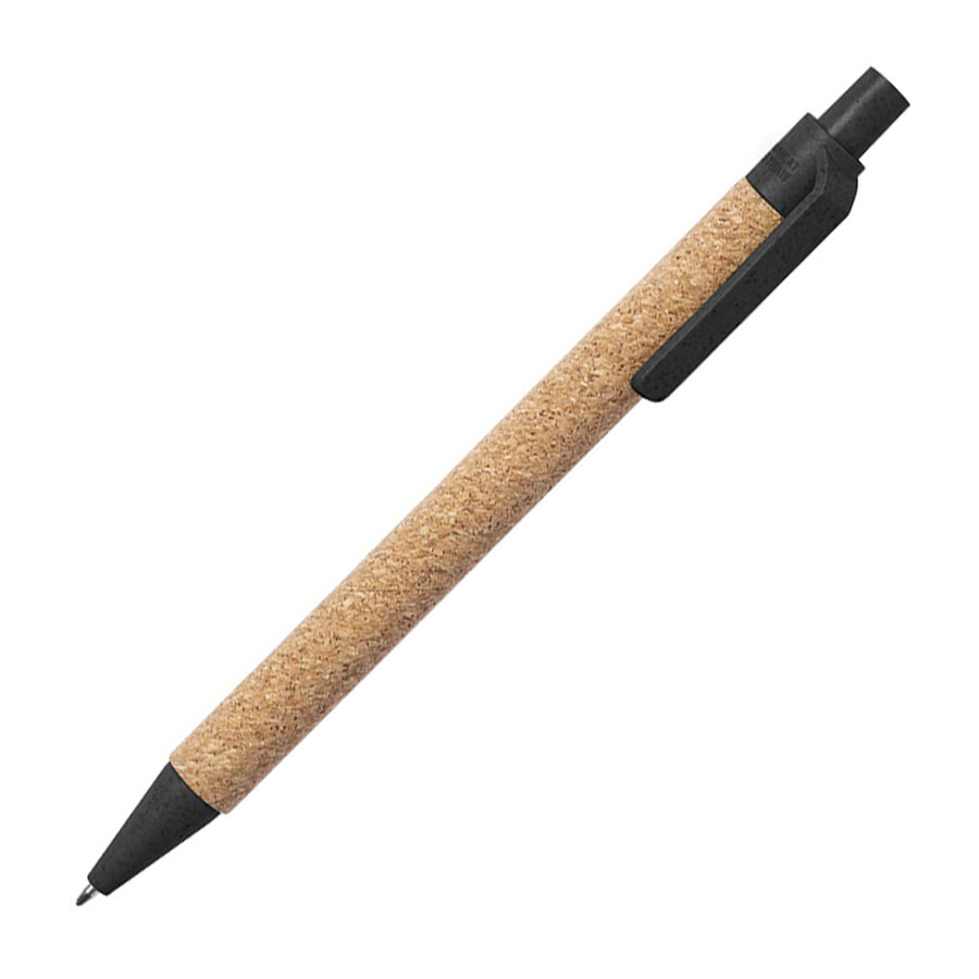 картинка Ручка шариковая YARDEN, черный, натуральная пробка, пшеничная солома, ABS пластик, 13,7 см от магазина