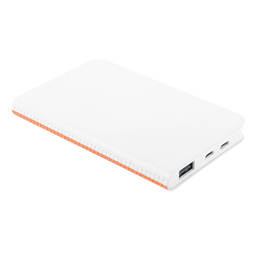 картинка Универсальный аккумулятор "Franki (5000mAh),белый с оранжевым, 7,5х12,1х1,1см от магазина
