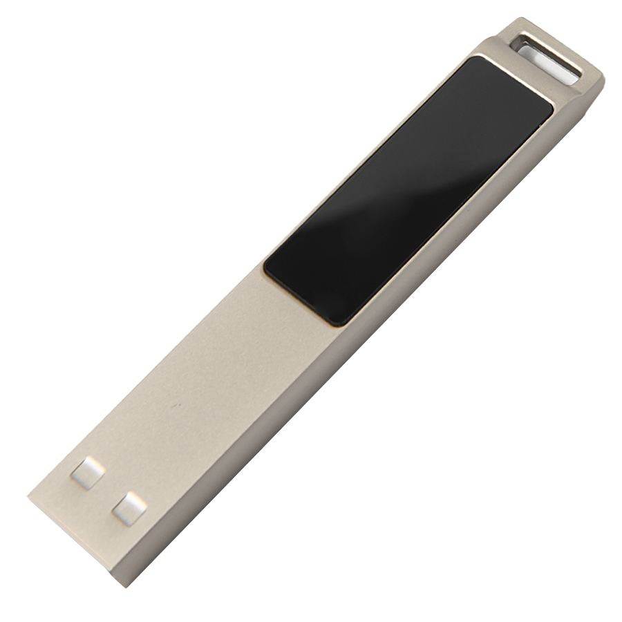 картинка USB flash-карта LED с белой подсветкой (8Гб), серебристая, 6,6х1,2х0,45 см, металл от магазина