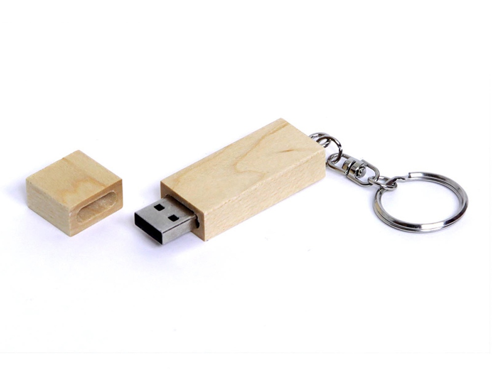 картинка USB 2.0- флешка на 64 Гб прямоугольная форма, колпачок с магнитом от магазина