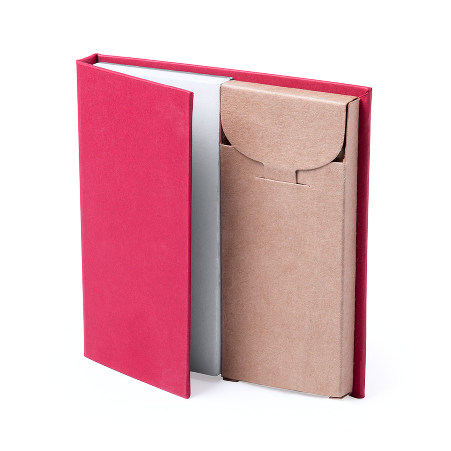 картинка Набор LUMAR: листы для записи (60шт) и цветные карандаши (6шт), красный, картон, дерево от магазина