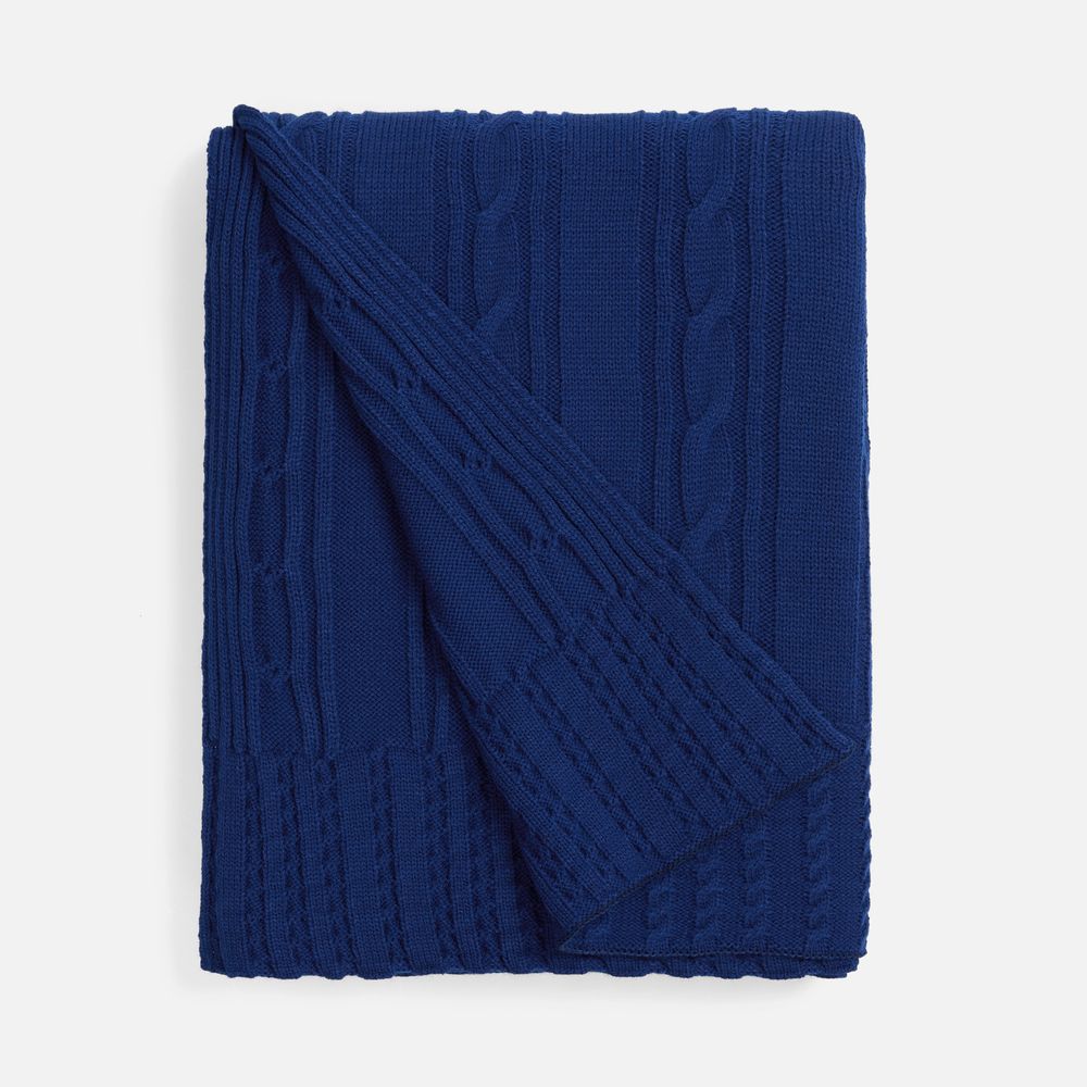 картинка Плед Remitti, темно-синий (кобальт) от магазина