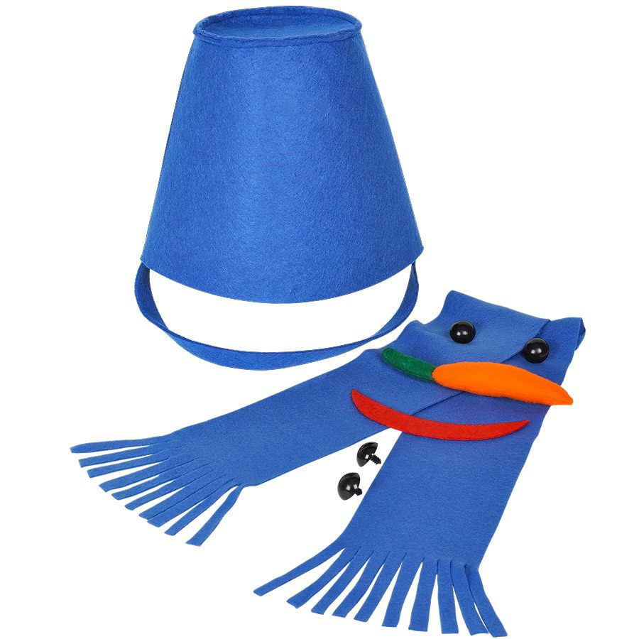 картинка Набор для лепки снеговика  "Улыбка", синий, фетр/флис/пластик от магазина