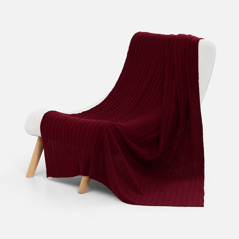 картинка Плед Tressa, красный (бордовый) от магазина