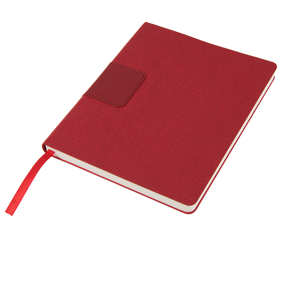 картинка Бизнес-блокнот "Tweedi", 150х180 мм, красный, кремовая бумага, гибкая обложка, в линейку от магазина