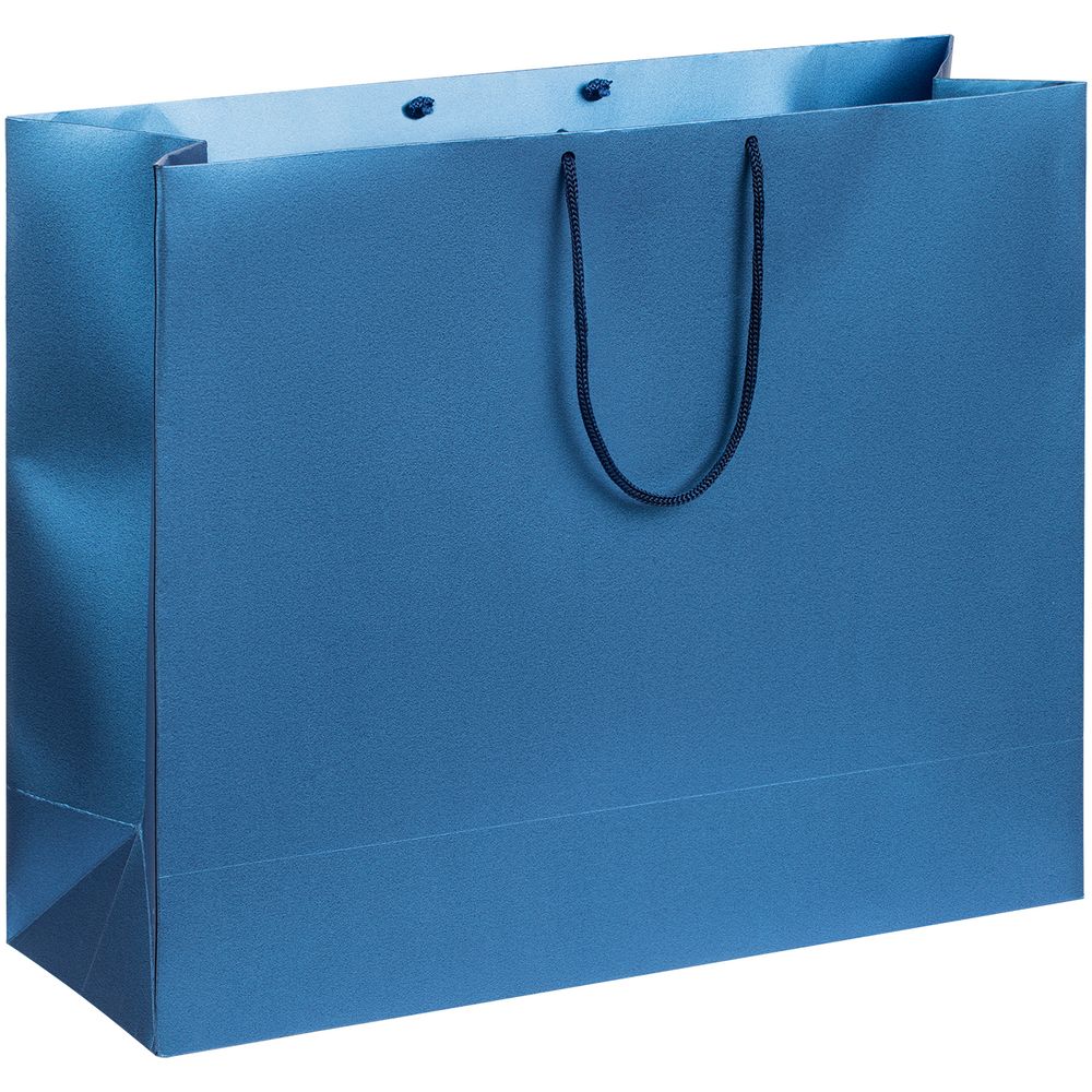 картинка Пакет бумажный «Блеск», большой, синий от магазина