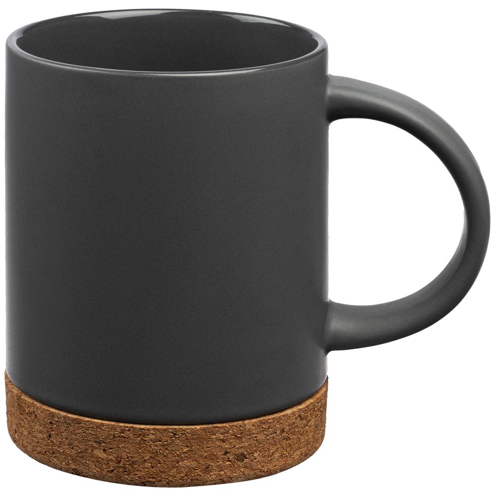 картинка Кружка с пробковой подставкой Corky, серая от магазина