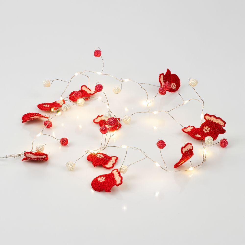 картинка Гирлянда Merry Mittens, красная от магазина