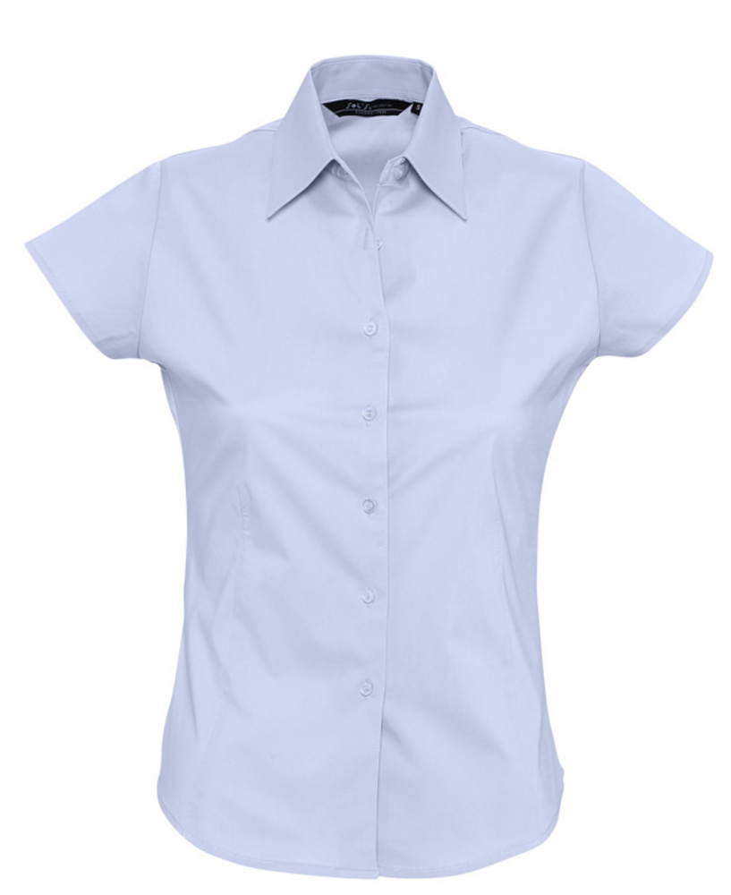 картинка Рубашка женская с коротким рукавом Excess, голубая от магазина