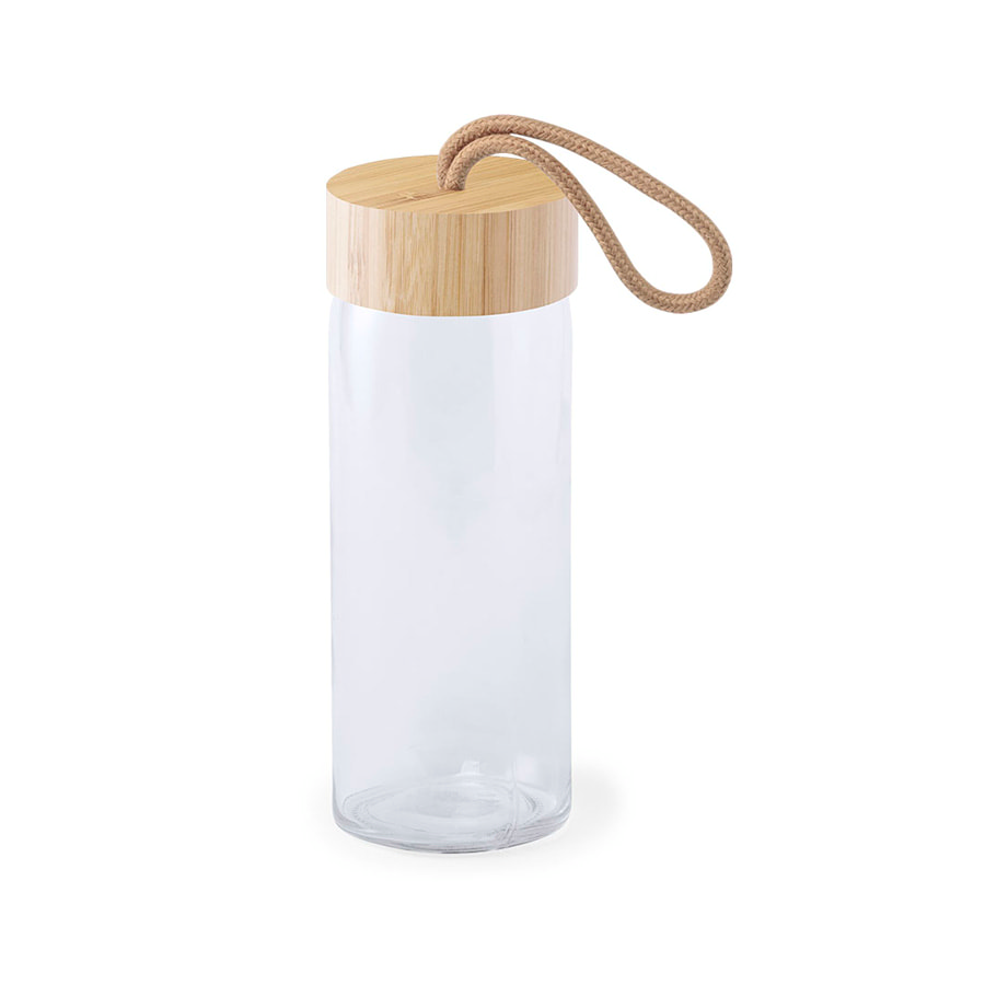 картинка Бутылка для воды BURDIS, 420 мл, стекло/бамбук от магазина