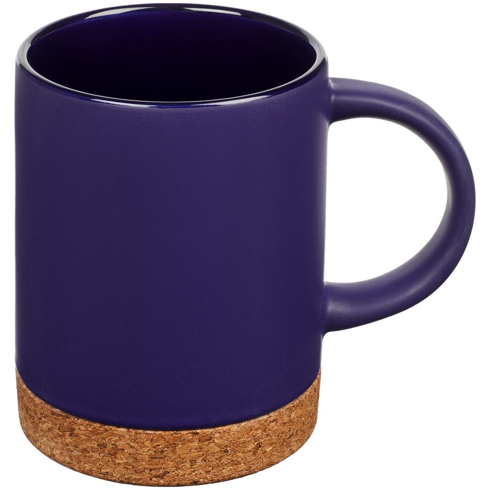 картинка Кружка с пробковой подставкой Corky, синяя от магазина