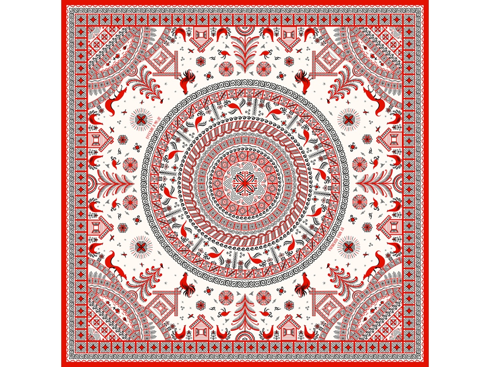 картинка Платок Мезенская роспись от магазина