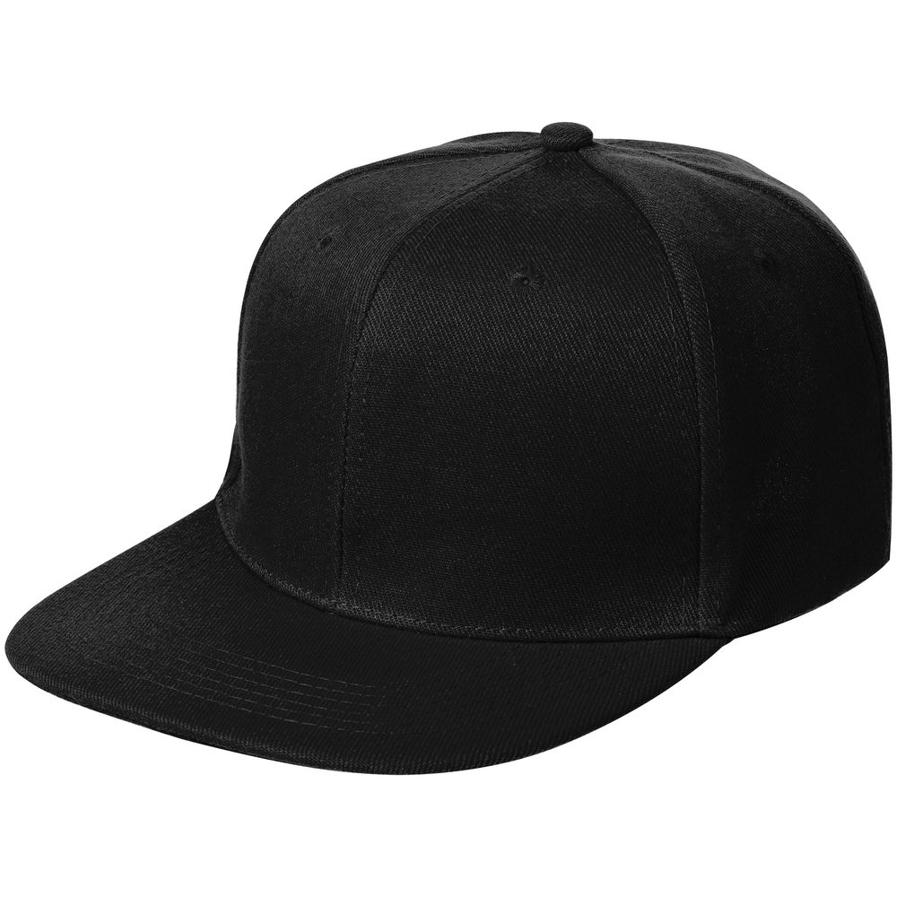 картинка Бейсболка Snapback с прямым козырьком, черная от магазина