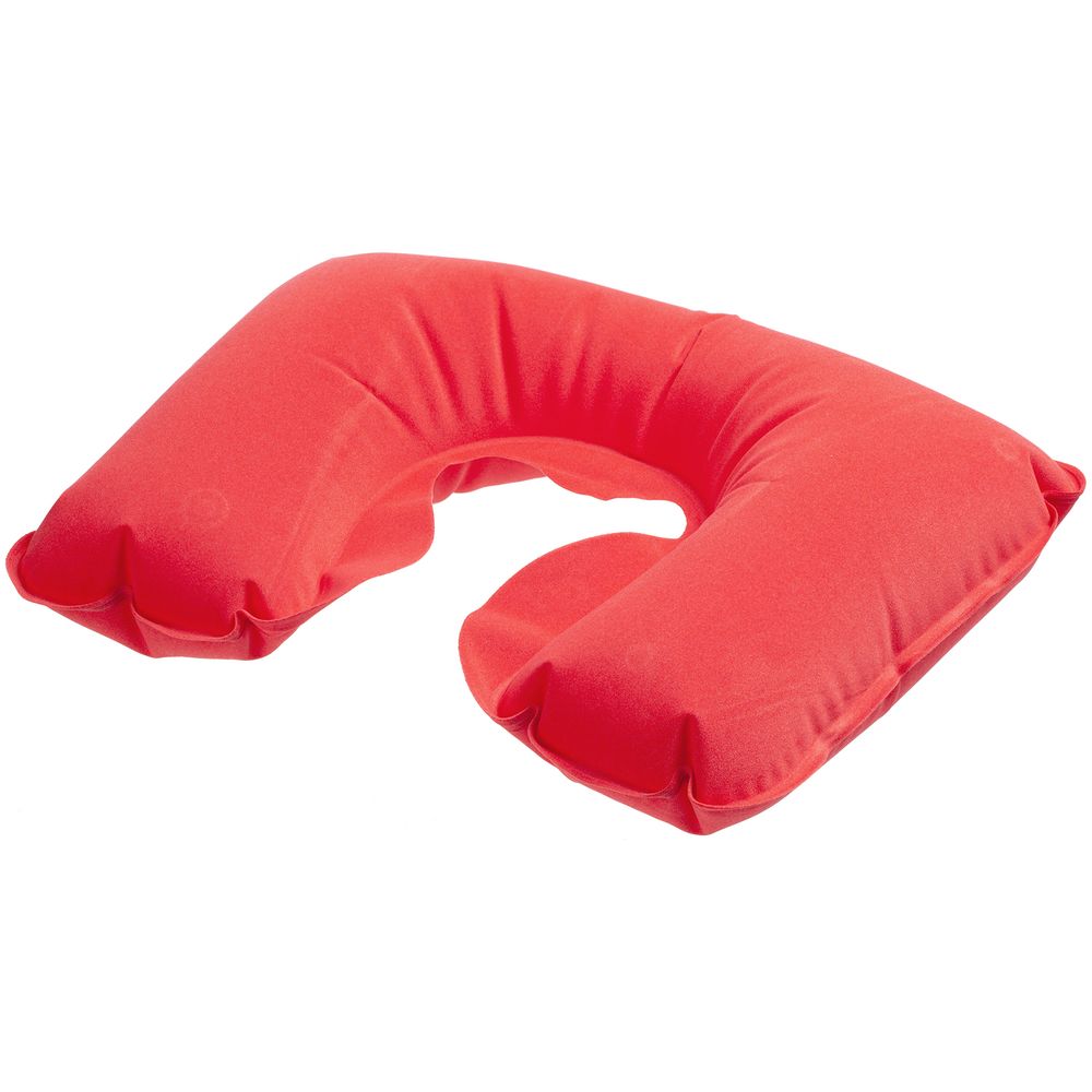 картинка Надувная подушка под шею в чехле Sleep, красная от магазина
