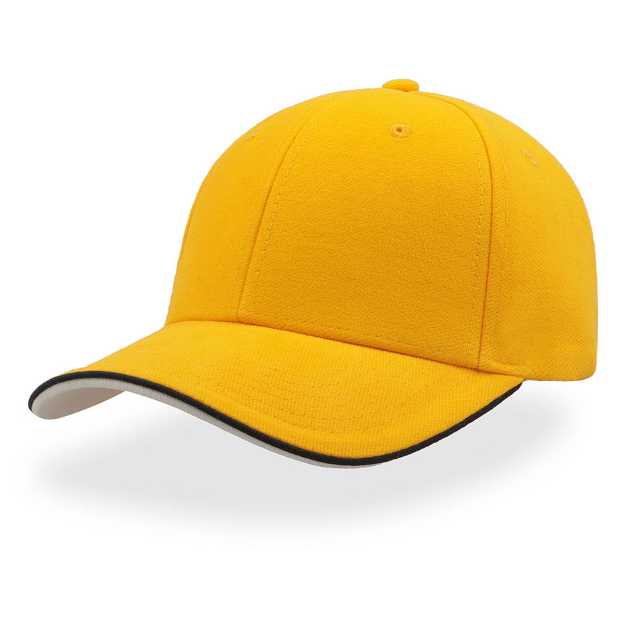 картинка Бейсболка "PIPING SANDWICH", 6 клиньев,  металлическая застежка;  желтый; 100% хлопок, 320 г/м2 от магазина