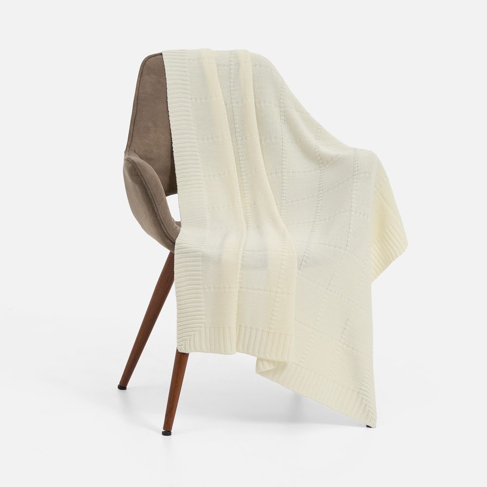 картинка Плед Quadrisma, белый (молочный) от магазина