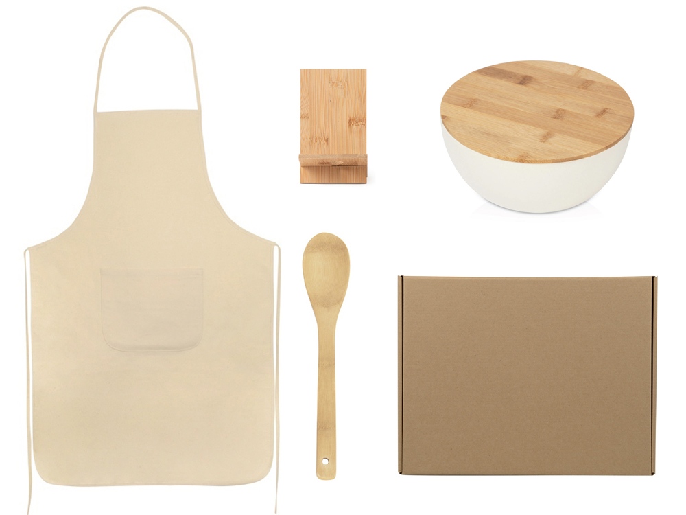картинка Подарочный набор с салатником, фартуком и подставкой от магазина