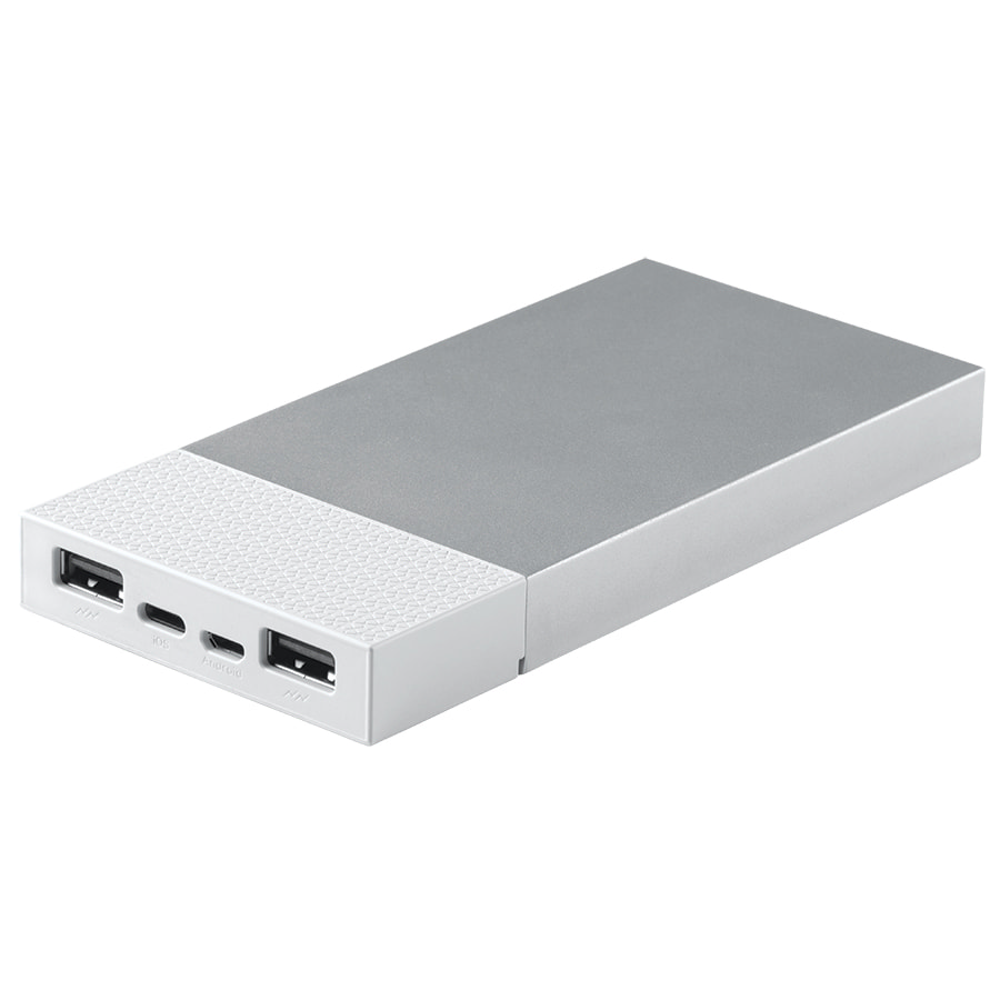 картинка Универсальный аккумулятор "Slim Pro" (10000mAh),белый, 13,8х6,7х1,5 см,пластик,металл от магазина