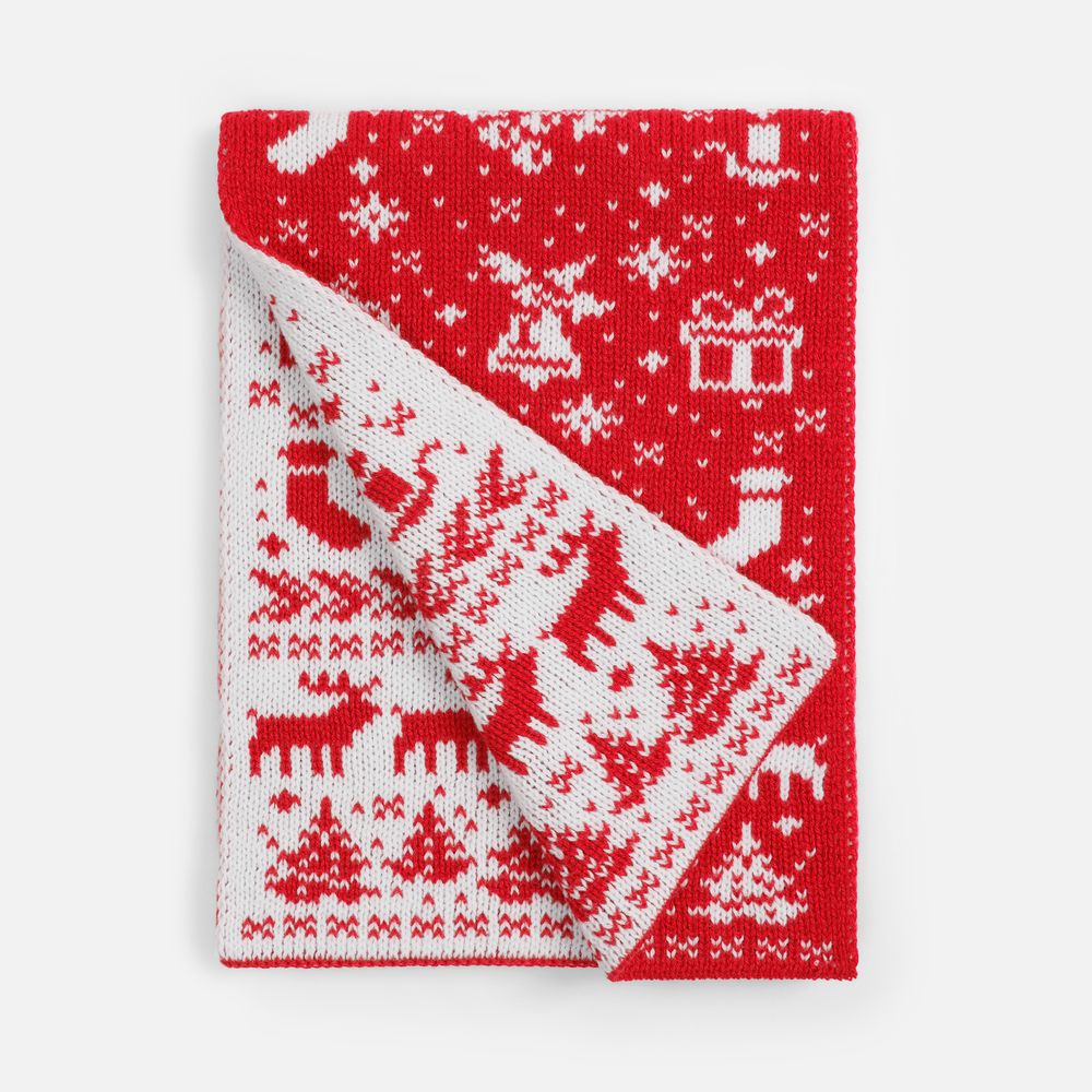 картинка Шарф Holidale, красный с молочным от магазина