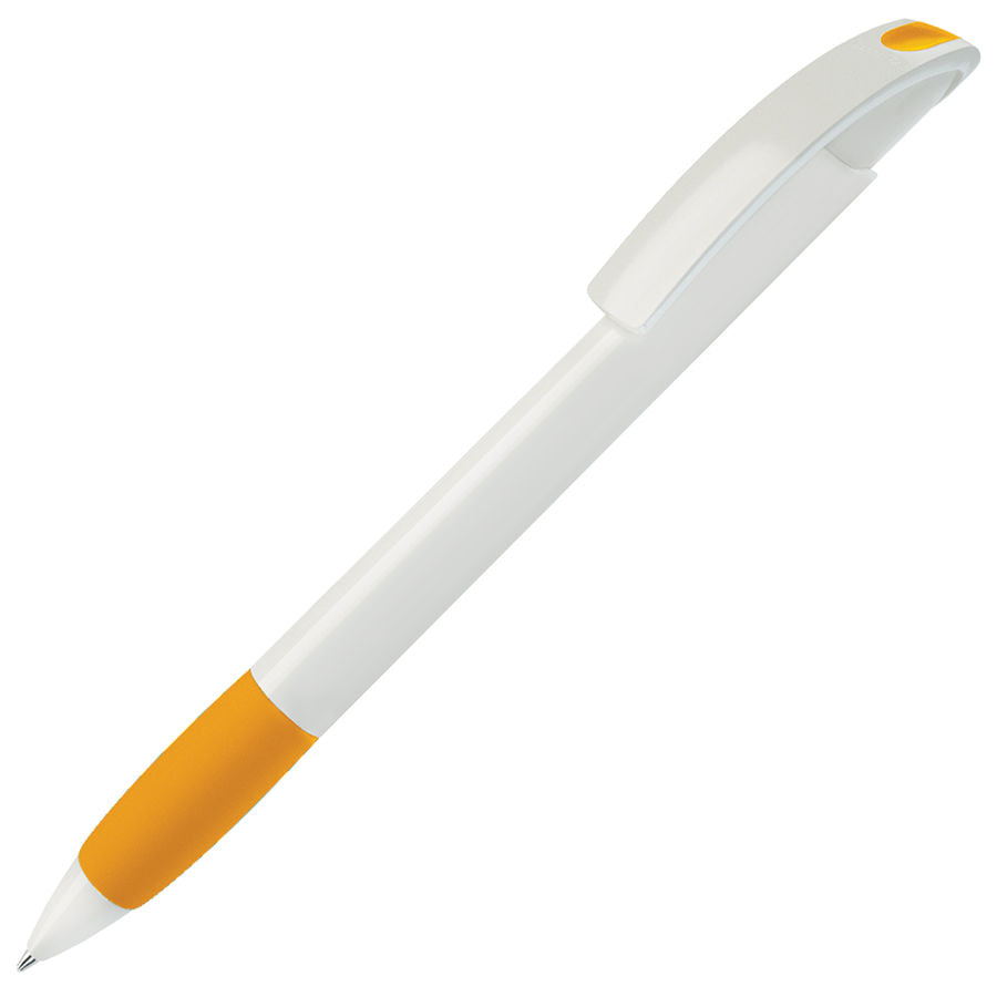 картинка NOVE, ручка шариковая с грипом, желтый/белый, пластик от магазина