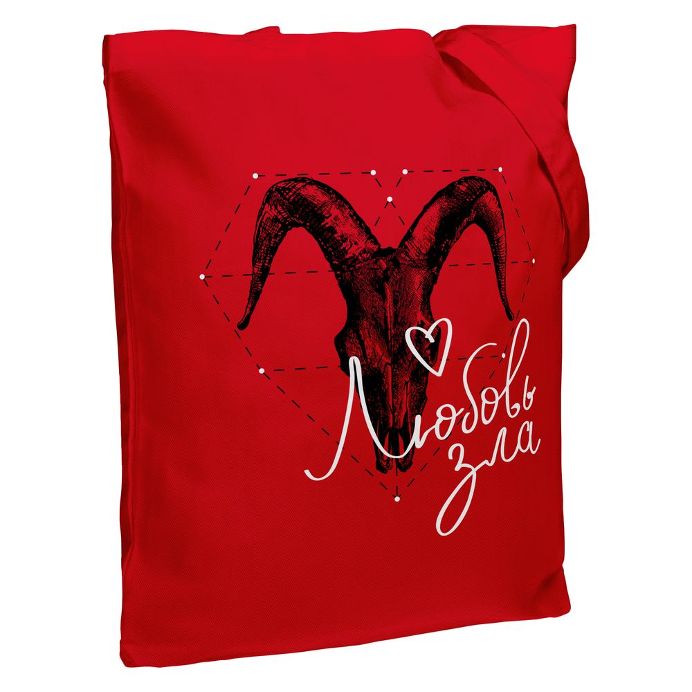 картинка Холщовая сумка «Любовь зла», красная от магазина