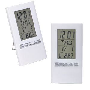 картинка Часы-календарь-термометр "Монако",  белые,  12,5*7 см, пластик от магазина