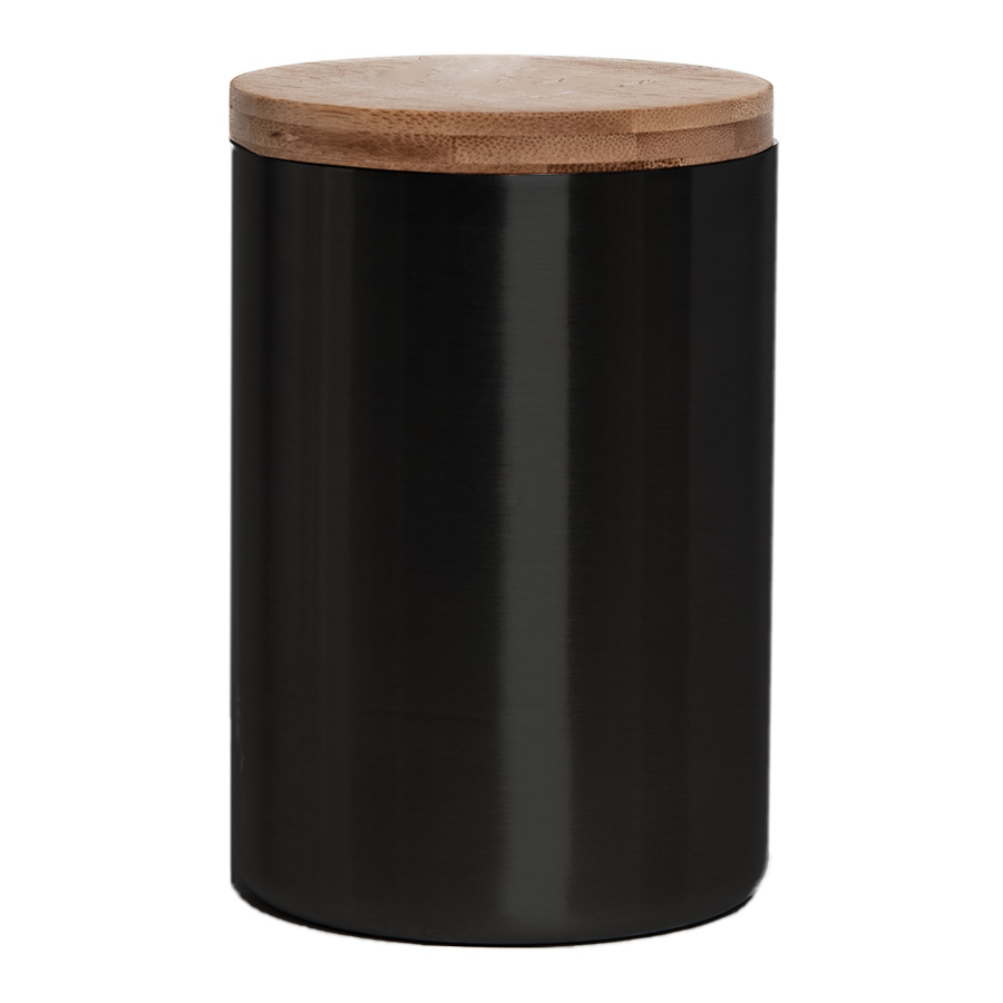 картинка Термокружка BAMBOO с крышкой, 350мл. черный, нержавеющая сталь, бамбук от магазина
