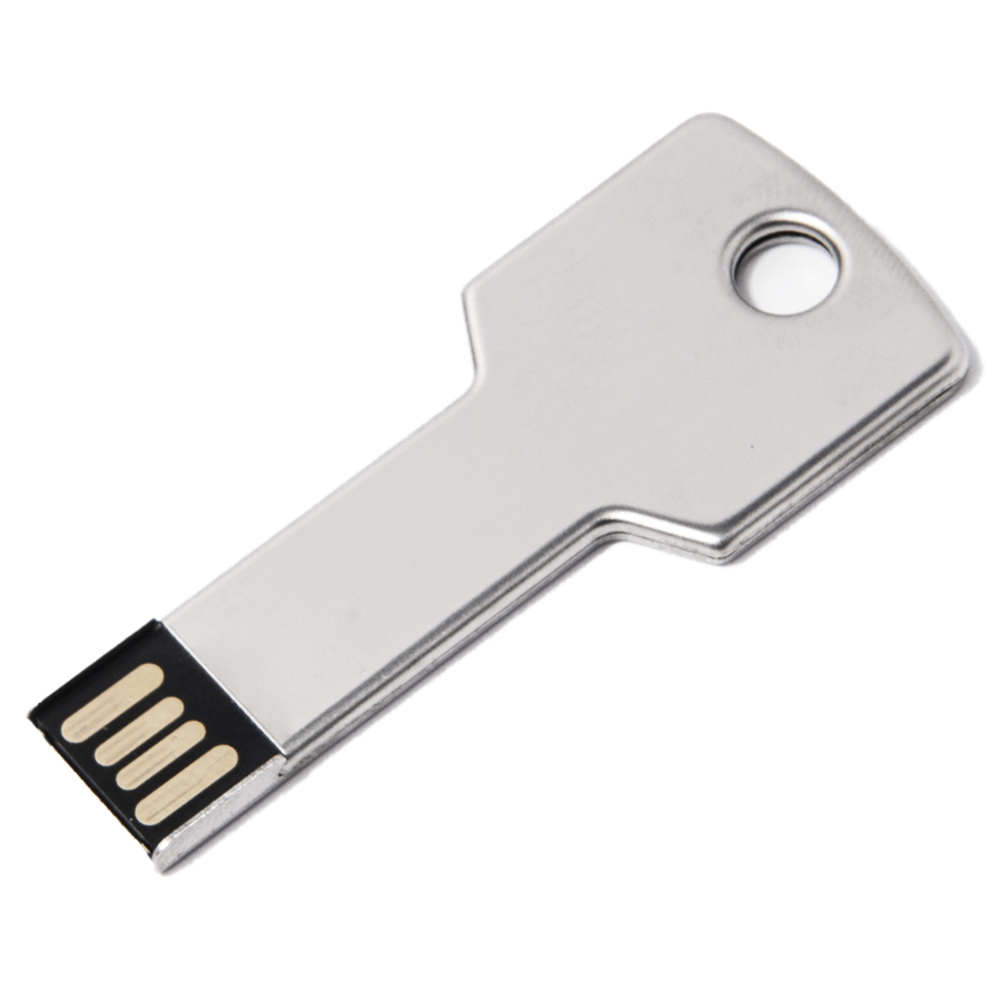 картинка USB flash-карта KEY (8Гб), серебристая, 5,7х2,4х0,3 см, металл от магазина