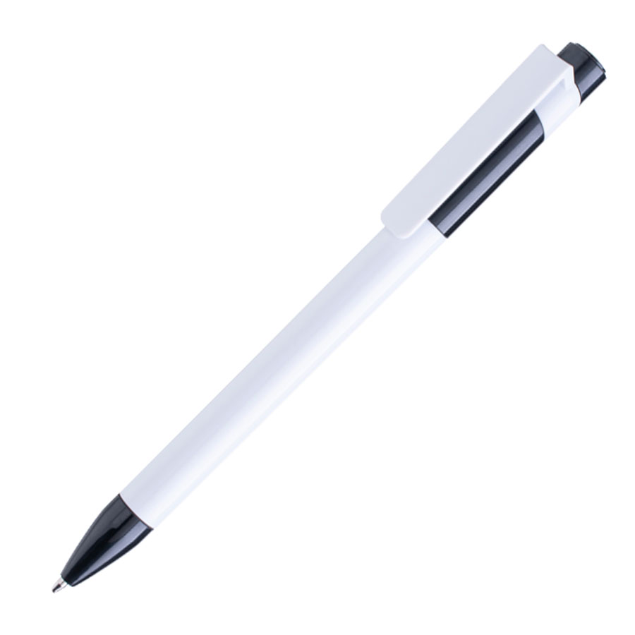 картинка Ручка шариковая MAVA, белый/ черный,  пластик от магазина