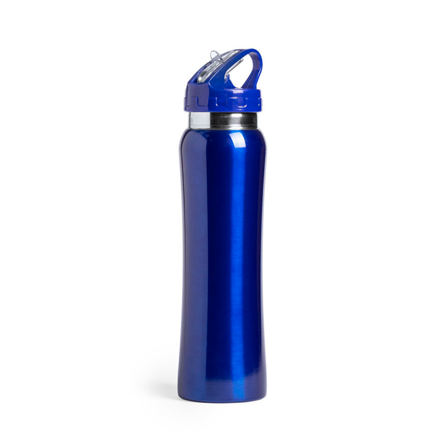 картинка Бутылка для воды SMALY с трубочкой, синий,  800 мл, нержавеющая сталь от магазина