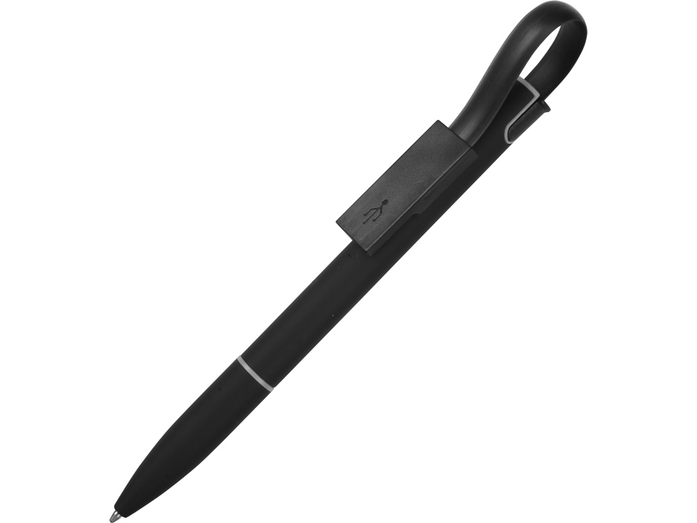 картинка Ручка металлическая шариковая Connect с кабелем USB 2 в 1 от магазина