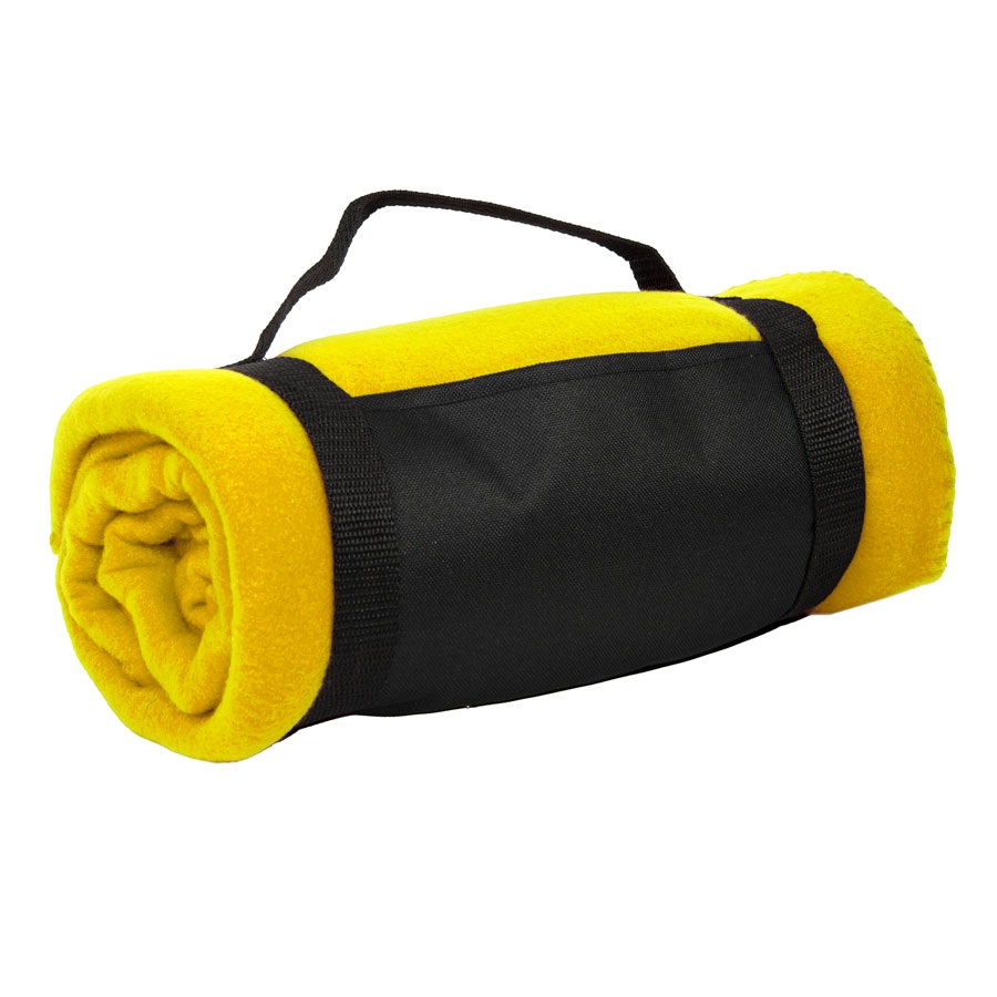 картинка Плед "Color"; желтый; 130х150 см; флис 200 гр/м2; шелкография, вышивка от магазина