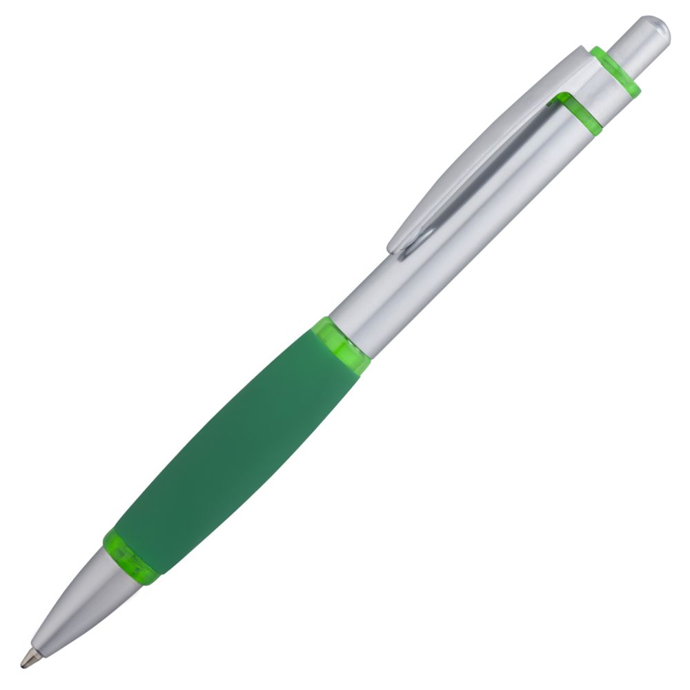 картинка Ручка шариковая Boomer, с зелеными элементами от магазина