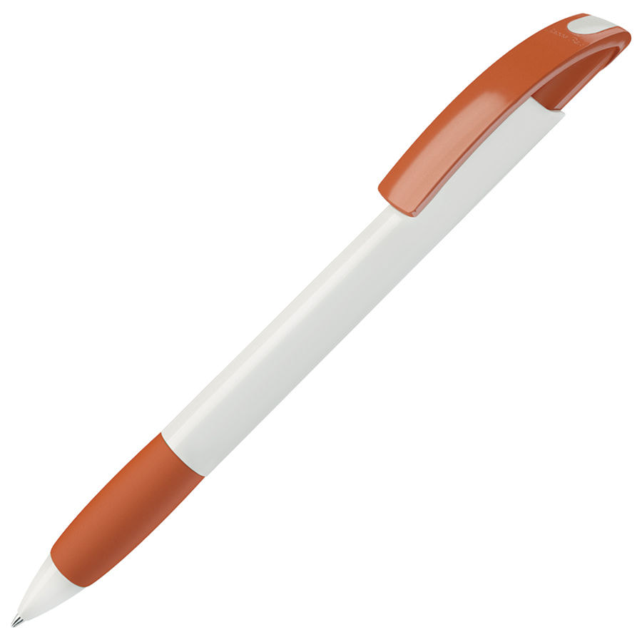 картинка NOVE, ручка шариковая с грипом, оранжевый/белый, пластик от магазина