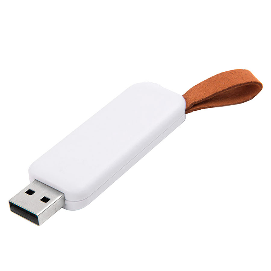 картинка USB flash-карта STRAP (16Гб), белый, 5,6х2,3х0,8см, пластик от магазина