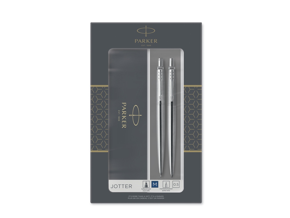 картинка Набор Parker Jotter Core Stainless Steel CT ручка шариковая, карандаш механический от магазина