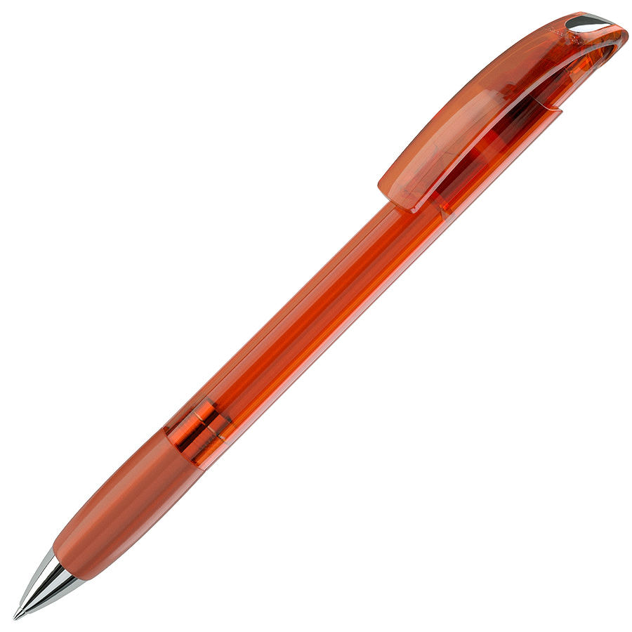 картинка NOVE LX, ручка шариковая с грипом, прозрачный оранжевый/хром, пластик от магазина